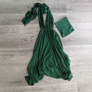 Maxi Convertible Infinity Dress - Forest Green